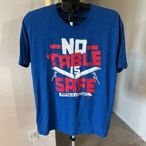 Buffalo Bills NFL “No Table is Safe” Graphic T-Shirt XL